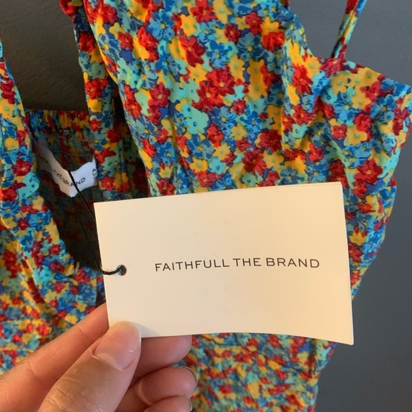 Faithful the brand nwt Floral Print Maxi Dress boho halter top fairy - Picture 5 of 11